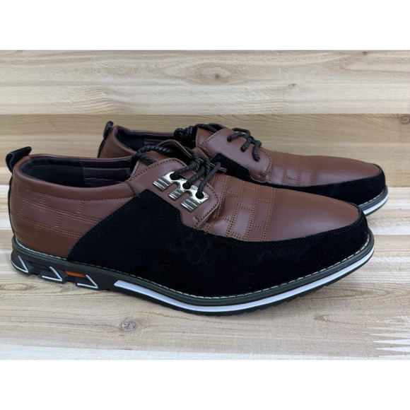 Gatsby Leather Oxford Shoes Brown Black Size 13 Lace Up Derby Orthopedic Ortho - Picture 3 of 13